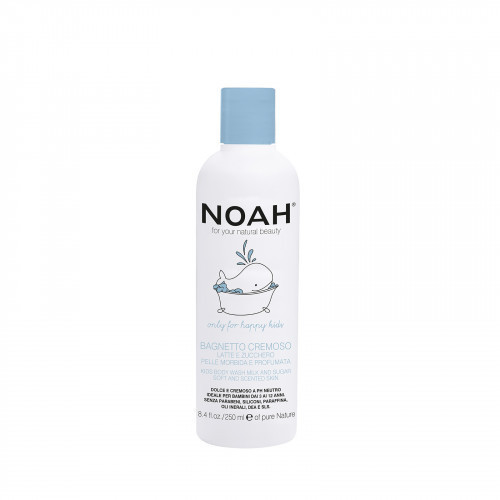 Noah Kids Creamy Shower Lotion Kreminis kūno prausiklis su pienu ir cukrumi vaikams 250ml