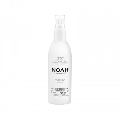 Noah 5.5. Shining Spray With Jojoba And Avocado Blizgesio suteikiantis purškiklis plaukams 125ml