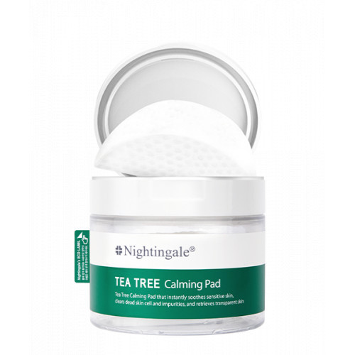 Nightingale Nightingale Tea Tree Calming Pad Raminamieji padeliai veidui 60 vnt.