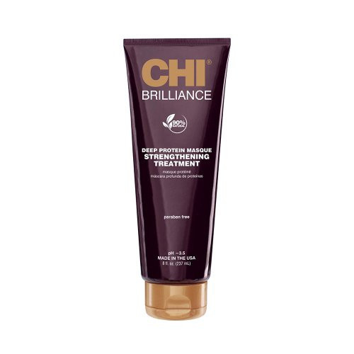 CHI Deep Brilliance Deep Protein Masque Stiprinamoji proteinų kaukė su alyvuogių ir Monoi aliejais 237ml