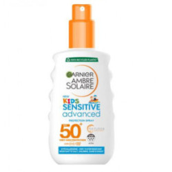 Garnier Ambre Solaire Kids Water Resistant Sun Cream Spray SPF50+ Vaikiškas apsauginis jautrios odos purškiklis SPF50+ 200ml