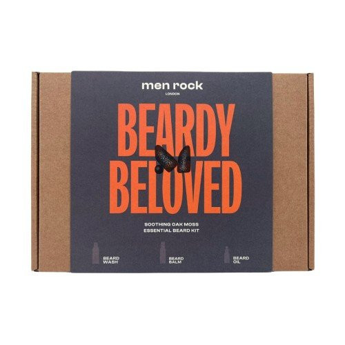 Men Rock Beardy Beloved Soothing Oak Moss Beard Kit Barzdos priežiūros rinkinys 1vnt.