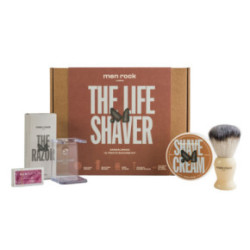 Men Rock The Life Shaver Sandalwood Ultimate Shaving Kit Skutimosi rinkinys su dviašmeniu skustuvu 1vnt.