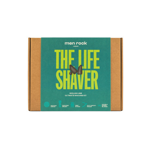 Men Rock The Life Shaver Sicilian Lime Ultimate Shaving Kit Skutimosi rinkinys su vienašmeniu skustuvu 1vnt.
