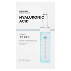 Missha Mascure Solution Sheet Mask Lakštinė veido kaukė Hyaluronic Acid