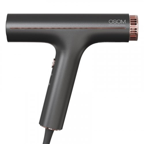 OSOM Professional Hair Dryer Plaukų džiovintuvas su vandens jonų ir neigiamų jonų technologijomis Black
