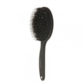 OSOM Professional Lollipop Vent Brush Matte Apvalios formos šepetys plaukams su nailono spygliukais ir šerno šereliais Black