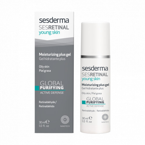 Sesderma Sesretinal Young Skin Moisturizing Plus Gel Gelis į aknę linkusiai odai 30ml