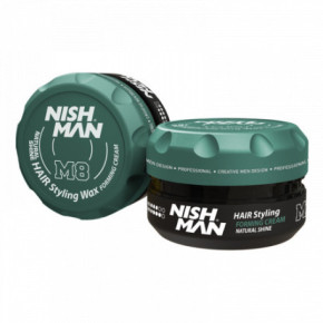 Nishman Hair Styling Wax Natural Shine Forming Cream M8 Plaukų formavimo vaškas 100ml