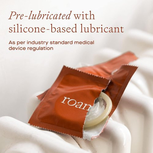 Roam Natural Latex Ultra-Thin Condoms Large Fit Itin ploni prezervatyvai 12 vnt.