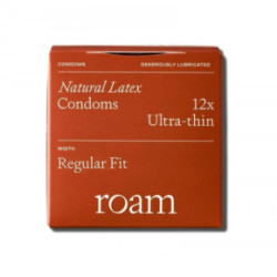 Roam Natural Latex Ultra-Thin Condoms Regular Fit Itin ploni prezervatyvai 12 vnt.