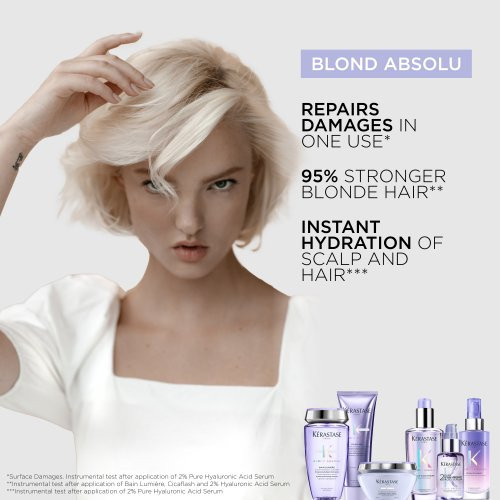 Kerastase Blond Absolu 2% Pure [HA] Serum Intensyviai drėkinantis galvos odos ir šviesių plaukų serumas 50ml
