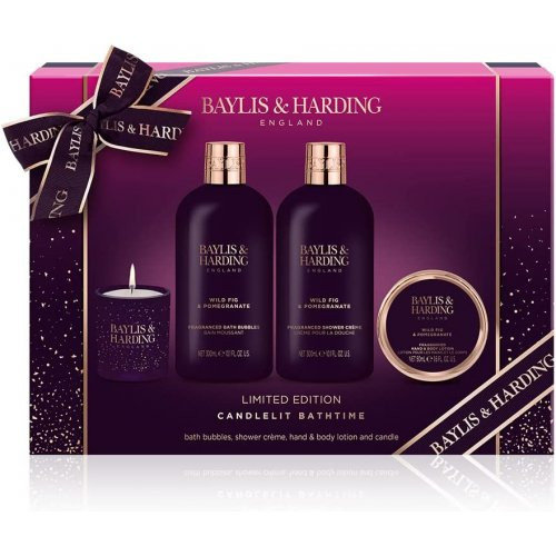 Baylis & Harding Luxury Candlelit Bath Time Gift Set Prabangus rinkinys ilgiems vakarams vonioje
