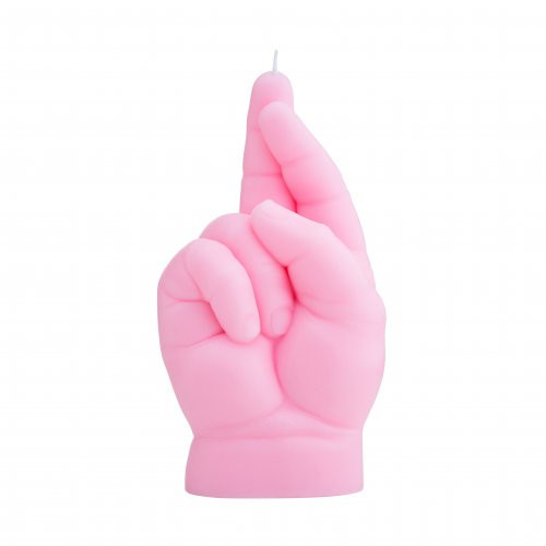 CandleHand Baby Crossed Fingers Candle Žvakė Pastel Blue