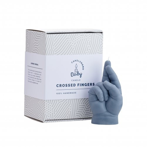 CandleHand Baby Crossed Fingers Candle Žvakė Pastel Blue