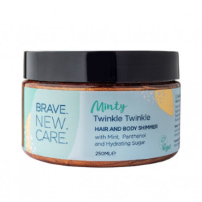 Brave New Hair Minty Twinkle Hair & Body Shimmer Drėkinantis ir raminantis gelis odai ir plaukams 250ml