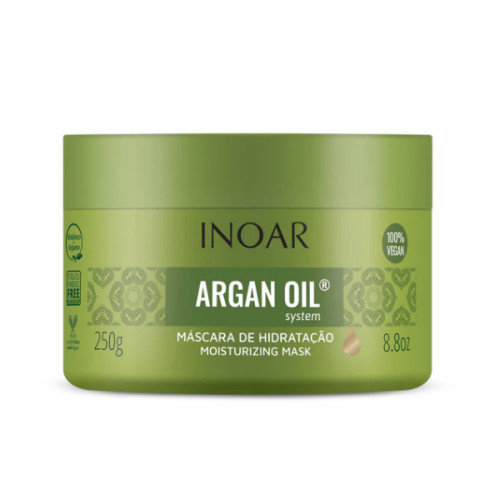 Inoar Argan Oil Mask Intensyviai drėkinanti plaukų kaukė su Argano aliejumi 250ml