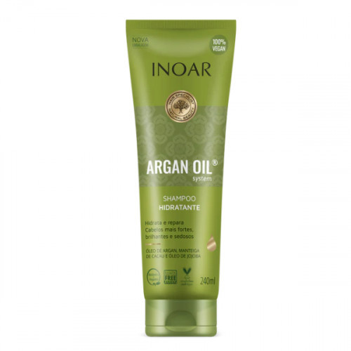 Inoar Argan Oil Shampoo Intensyviai drėkinantis šampūnas su Argano aliejumi 240ml