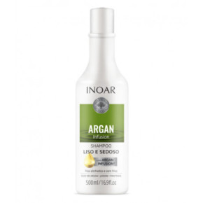 Inoar Argan Infusion Smooth and Silky Shampoo Glotnių ir švelnių plaukų šampūnas 500ml