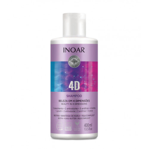 Inoar 4D Shampoo Plaukų šampūnas 400ml