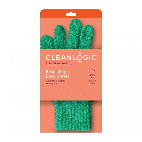 Cleanlogic Bath & Body Exfoliating Body Gloves Šveičiamosios kūno pirštinės 1 pora