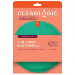 Cleanlogic Bath & Body Sensitive Skin Dual-Texture Body Exfoliator Kūno šveitimo kempinė Emerald