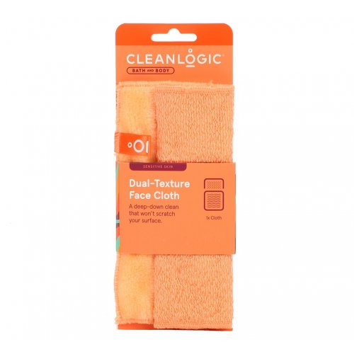 Cleanlogic Sensitive Skin Dual-Texture Face Cloth Veido šluostė Coral