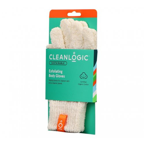 Cleanlogic Sustainable Exfoliating Body Gloves Šveičiamosios kūno pirštinės 1 pora