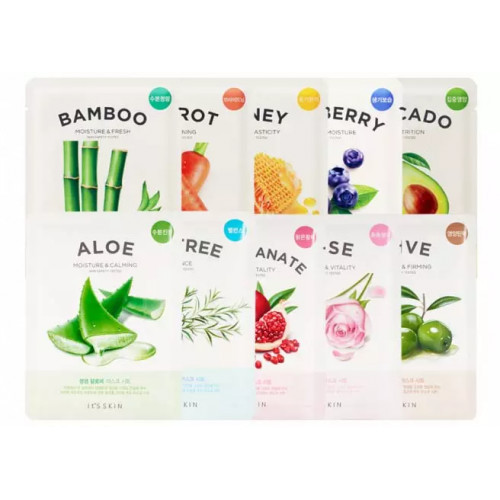 It's Skin The Fresh Sheet Mask Set Veido kaukių rinkinys 10 vnt.