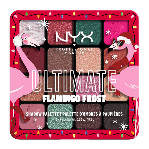 Nyx professional makeup XMASS Ultimate Flamingo Frost Eyeshadow Palette Akių šešėlių paletė 9.6g